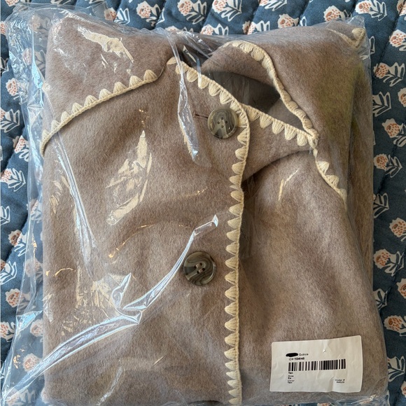 NWT Quince Double-Faced Merino Wool Scarf Coat - Heather Gray - Size XS - Picture 8 of 13